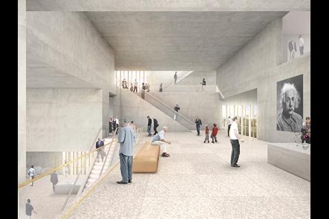 David Chipperfield Architects - Stockholm Nobel Centre - public path through museum to auditorium
